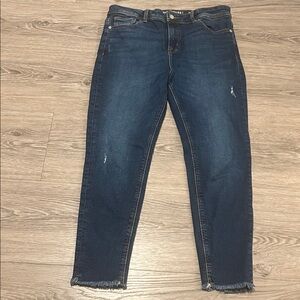 Chic Dark Blue Ankle Jeans